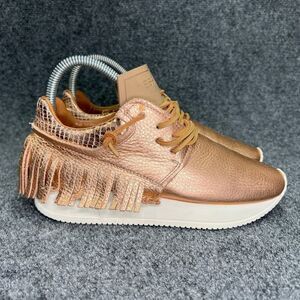 ESSEUTESSE Sneakers Women's 5.5 Fringe Leather Lace Up Athletic Comfort Shoes